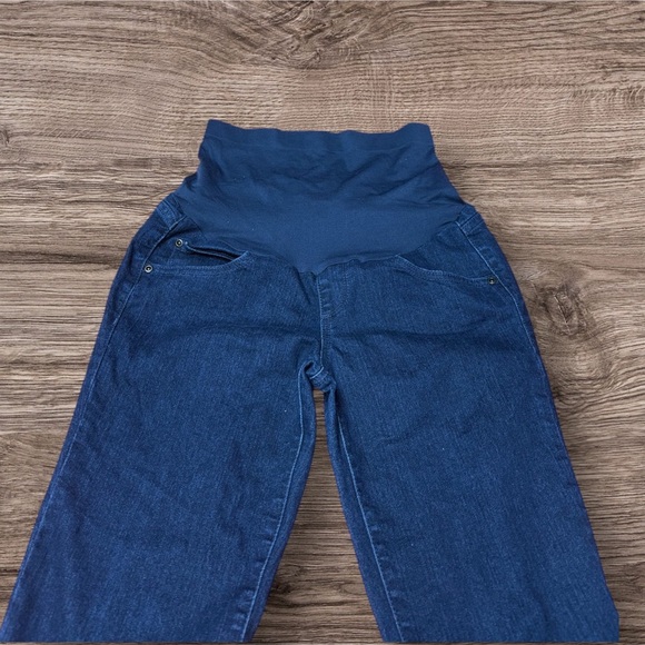Women's Blue Maternity Jeans - Picture 2 of 6